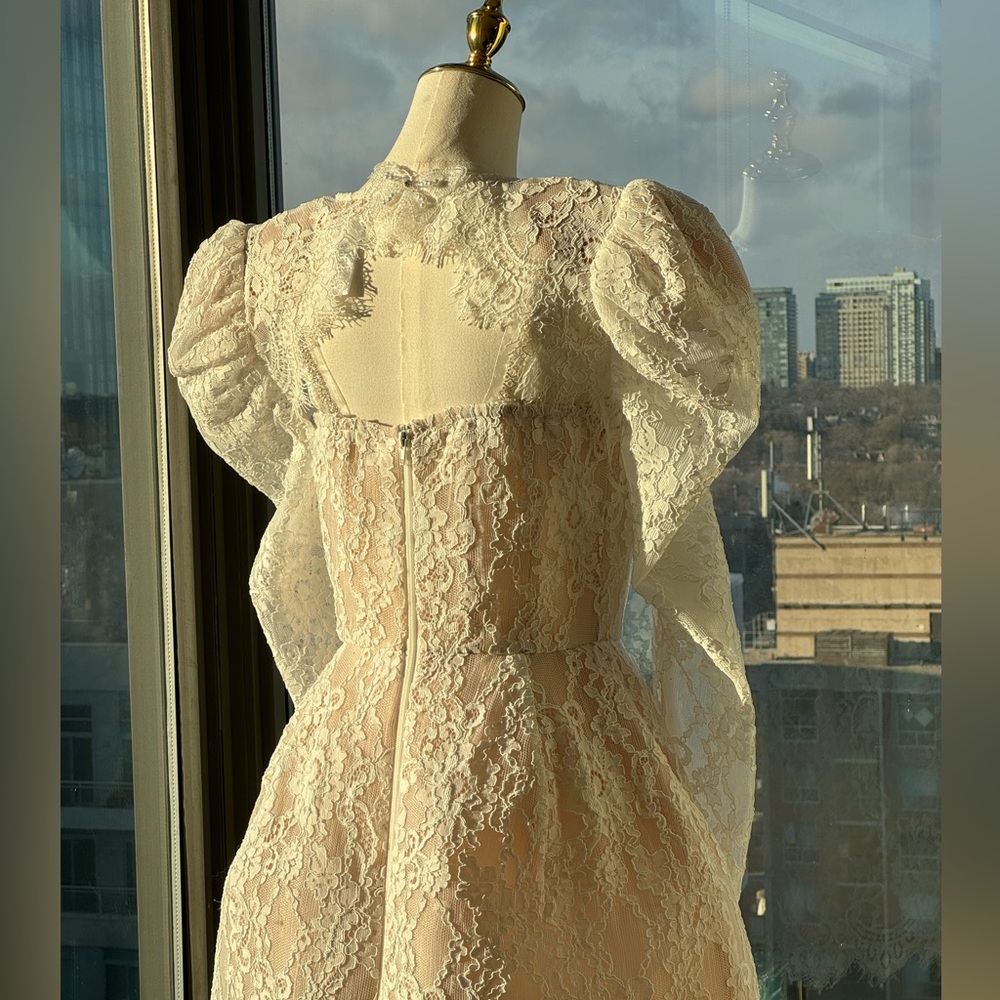 BRONX & BANCO Colette Blanc Lace Bolero, White, Sz L / US 8 - Picture 13 of 15